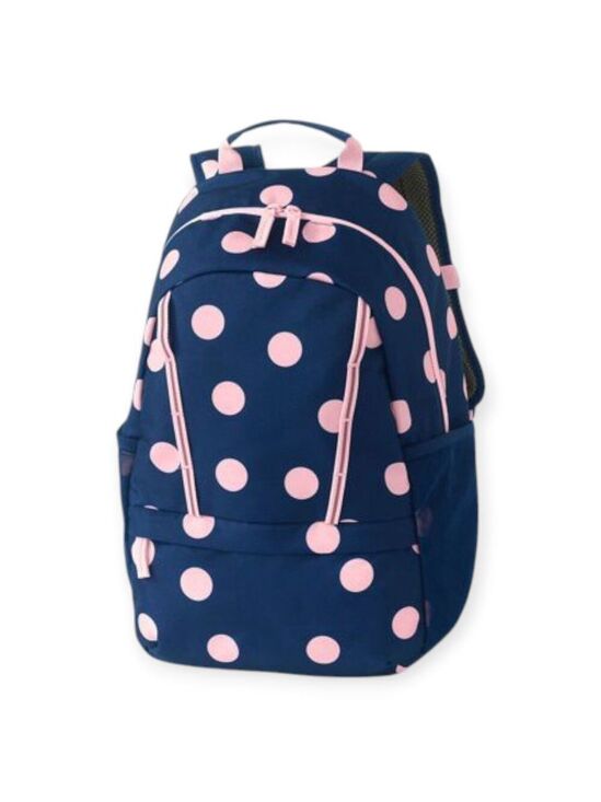 Lands' End Other - Lands End Backpack Medium Navy Pink Polka Dot